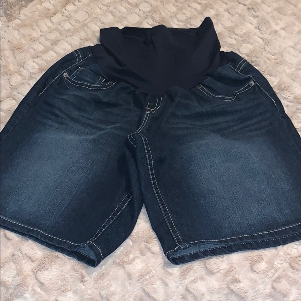 Indigo Blue Maternity Shorts